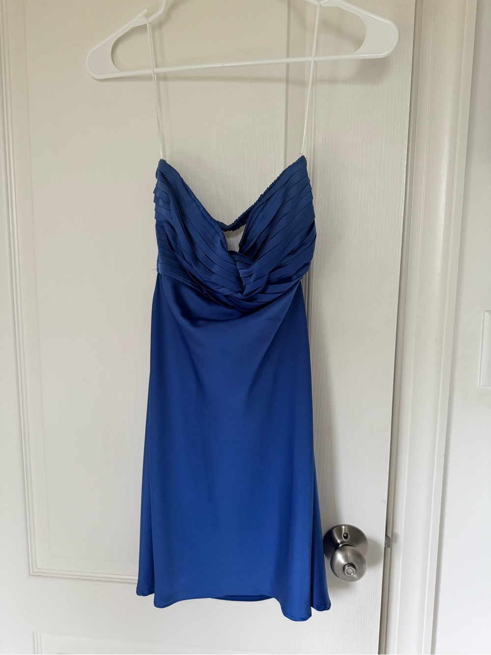 Princess Polly Royal Blue Strapless Pleated Bodice Dress
